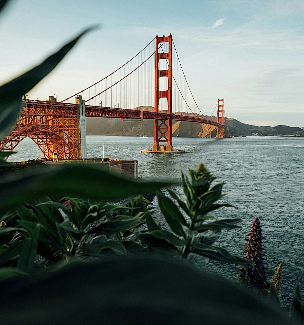 The iconic Golden Gate Bridge in San Francisco, a majestic structure connecting the city with its grandeur.